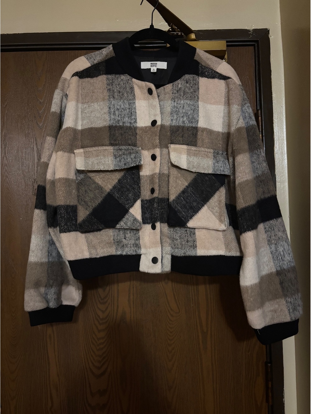 Steve Madden Plaid Fall Wool/ Cotton Jacket